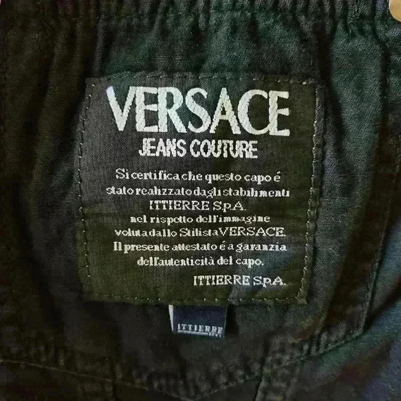 Authentic Versace Denim Vest | Rare Vintage Silver Threaded Designer Black Vest - Picture 9 of 9